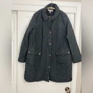 Quilted Long light weight jacket sz 18/20